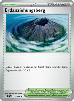 Karte Erdanziehungsberg aus Stürmische Funken, Nummer 177/191