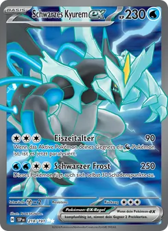 Karte Schwarzes Kyurem-ex aus Stürmische Funken, Nummer 218/191