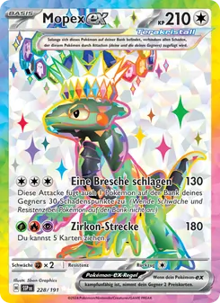 Karte Mopex-ex aus Stürmische Funken, Nummer 228/191