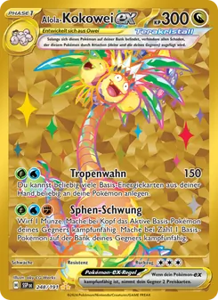 Karte Alola-Kokowei-ex aus Stürmische Funken, Nummer 248/191