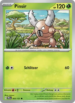Karte Pinsir aus Prismatische Entwicklungen, Nummer 003/131