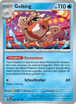 Karte Golking aus Prismatische Entwicklungen, Nummer 021/131