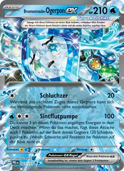 Karte Brunnenmaske-Ogerpon-ex aus Prismatische Entwicklungen, Nummer 027/131