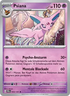 Karte Psiana aus Prismatische Entwicklungen, Nummer 033/131