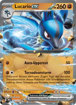 Karte Lucario-ex aus Prismatische Entwicklungen, Nummer 051/131