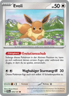Karte Evoli aus Prismatische Entwicklungen, Nummer 074/131