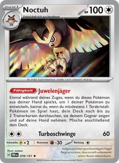 Karte Noctuh aus Prismatische Entwicklungen, Nummer 078/131