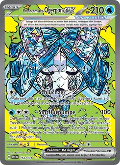 Karte Brunnenmaske-Ogerpon-ex aus Prismatische Entwicklungen, Nummer 152/131