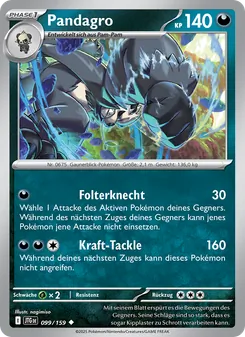 Karte Pandagro aus Reisegefährten, Nummer 099/159