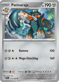 Karte Patinaraja aus Reisegefährten, Nummer 110/159