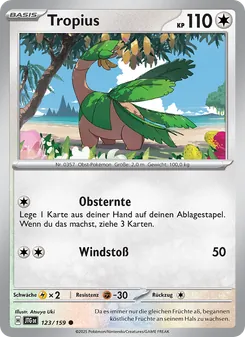 Karte Tropius aus Reisegefährten, Nummer 123/159