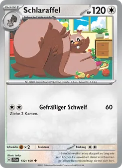 Karte Schlaraffel aus Reisegefährten, Nummer 132/159