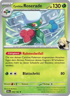 Karte Cynthias Roserade aus Ewige Rivalen, Nummer 008/182