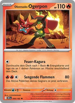 Karte Ofenmaske-Ogerpon aus Ewige Rivalen, Nummer 044/182