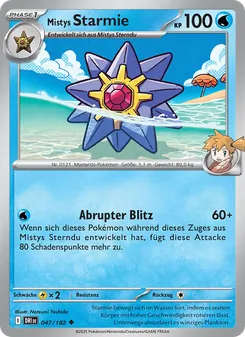 Karte Mistys Starmie aus Ewige Rivalen, Nummer 047/182