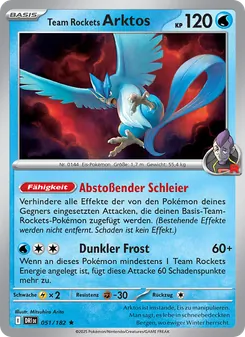 Karte Team Rockets Arktos aus Ewige Rivalen, Nummer 051/182