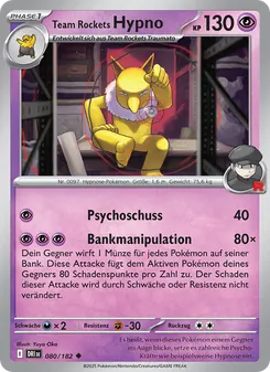 Karte Team Rockets Hypno aus Ewige Rivalen, Nummer 080/182