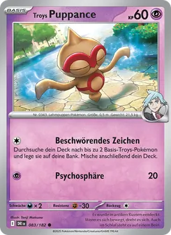 Karte Troys Puppance aus Ewige Rivalen, Nummer 083/182