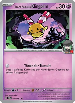 Karte Team Rockets Klingplim aus Ewige Rivalen, Nummer 085/182