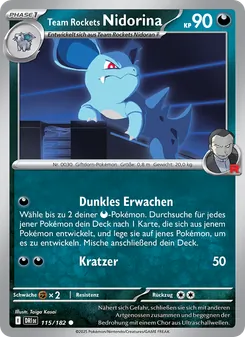 Karte Team Rockets Nidorina aus Ewige Rivalen, Nummer 115/182