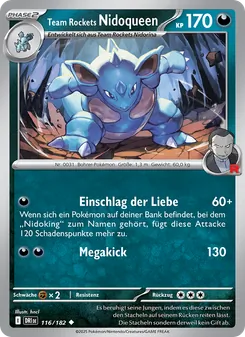 Karte Team Rockets Nidoqueen aus Ewige Rivalen, Nummer 116/182