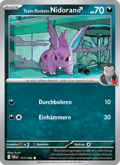 Karte Team Rockets Nidoran♂ aus Ewige Rivalen, Nummer 117/182