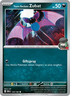 Karte Team Rockets Zubat aus Ewige Rivalen, Nummer 120/182