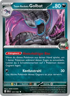 Karte Team Rockets Golbat aus Ewige Rivalen, Nummer 121/182