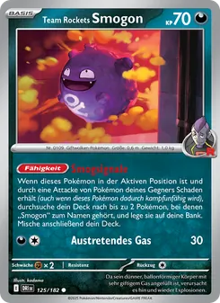 Karte Team Rockets Smogon aus Ewige Rivalen, Nummer 125/182