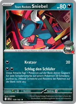 Karte Team Rockets Sniebel aus Ewige Rivalen, Nummer 128/182