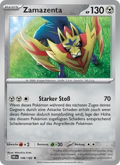 Karte Zamazenta aus Ewige Rivalen, Nummer 146/182