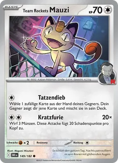 Karte Team Rockets Mauzi aus Ewige Rivalen, Nummer 149/182