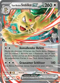 Karte Team Rockets Snobilikat-ex aus Ewige Rivalen, Nummer 150/182