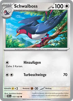 Karte Schwalboss aus Ewige Rivalen, Nummer 157/182