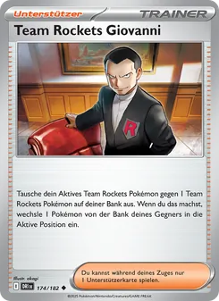 Karte Team Rockets Giovanni aus Ewige Rivalen, Nummer 174/182