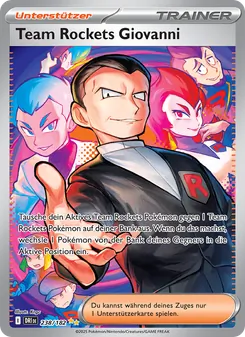 Karte Team Rockets Giovanni aus Ewige Rivalen, Nummer 238/182