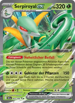 Karte Serpiroyal-ex aus Schwarze Blitze, Nummer 003/86