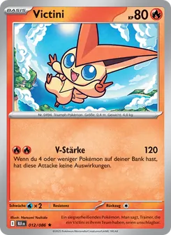 Karte Victini aus Schwarze Blitze, Nummer 012/86