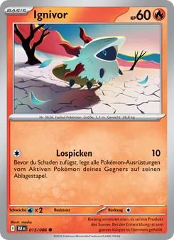 Karte Ignivor aus Schwarze Blitze, Nummer 015/86