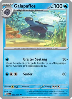 Karte Galapaflos aus Schwarze Blitze, Nummer 022/86