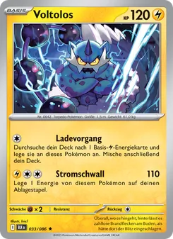 Karte Voltolos aus Schwarze Blitze, Nummer 033/86