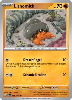 Karte Lithomith aus Schwarze Blitze, Nummer 051/86