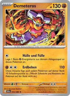 Karte Demeteros aus Schwarze Blitze, Nummer 053/86