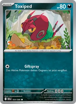 Karte Toxiped aus Schwarze Blitze, Nummer 054/86