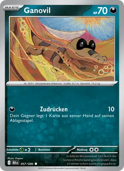 Karte Ganovil aus Schwarze Blitze, Nummer 057/86