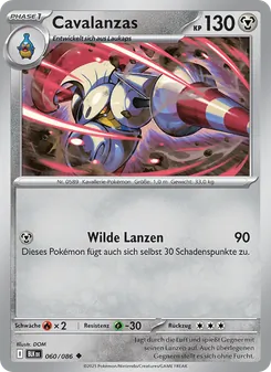 Karte Cavalanzas aus Schwarze Blitze, Nummer 060/86