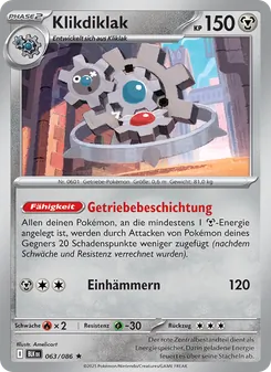 Karte Klikdiklak aus Schwarze Blitze, Nummer 063/86
