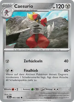 Karte Caesurio aus Schwarze Blitze, Nummer 065/86