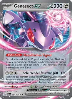 Karte Genesect-ex aus Schwarze Blitze, Nummer 067/86