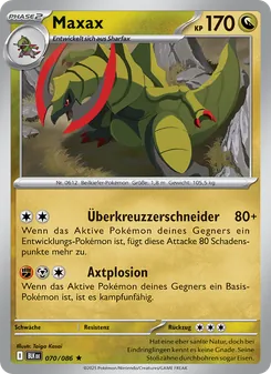 Karte Maxax aus Schwarze Blitze, Nummer 070/86